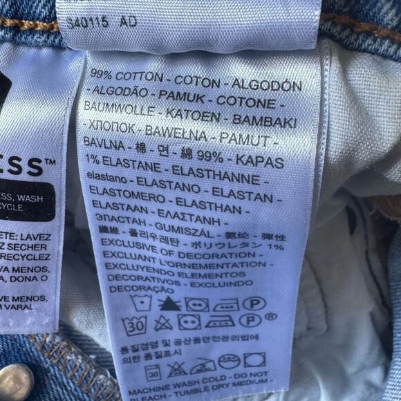 Levi’s Premium Denim 501 Size 27 High Rise Women’s Skinny Blue Jeans Button Fly - Picture 9 of 12